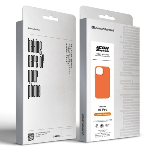 Чохол до мобільного телефона Armorstandart Icon2 MagCase Apple iPhone 16 Pro Cosmic Orange (ARM89279)