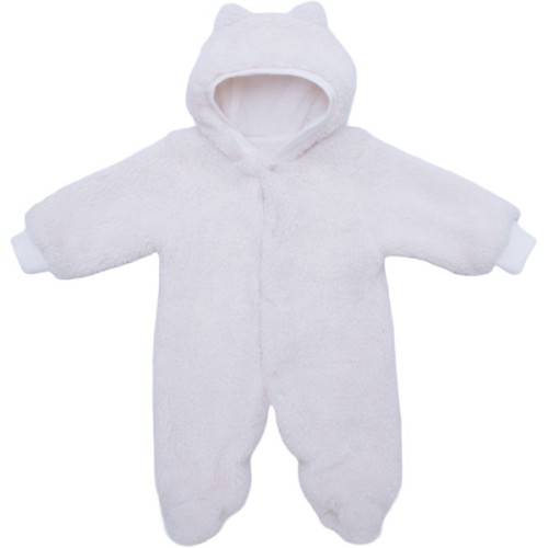 Комбінезон дитячий HAPPY TOT утеплений на блискавці велюр (755B-68-cream)