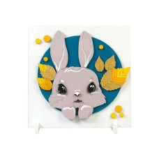 Набір для творчості Rosa Talent Картина 3D Зайченя ДВП ґрунтоване 18х18 см (4823098535706)
