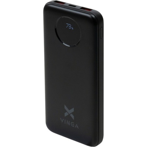 Батарея універсальна Vinga 10000 mAh 22.5W Display Black (VPBB1022)