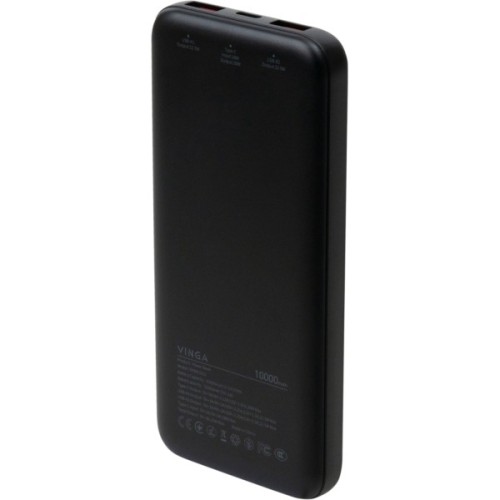 Батарея універсальна Vinga 10000 mAh 22.5W Display Black (VPBB1022)