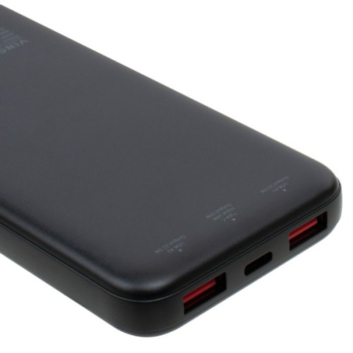 Батарея універсальна Vinga 10000 mAh 22.5W Display Black (VPBB1022)