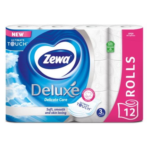 Туалетний папір Zewa Deluxe білий 3 шари 12 рулонів (7322540989779)