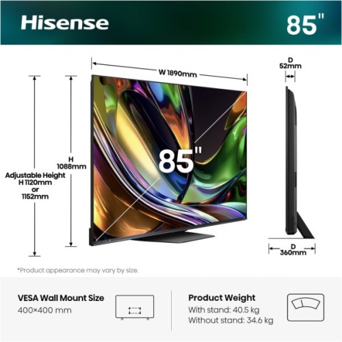 Телевізор Hisense 85UR8S