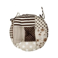 Подушка на стілець Прованс Печворк коричневий Господиня D-40 см (4823093451230)