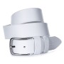 Ремінь Grande Pelle Шкіряний ремінь Білий (00917)