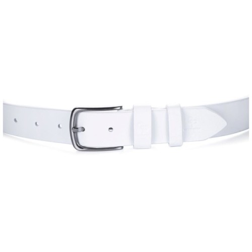 Ремінь Grande Pelle Шкіряний ремінь Білий (00917)