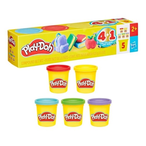 Набір для творчості Hasbro Play-Doh маса для ліплення Повернення до школи 5 баночок (G1860)