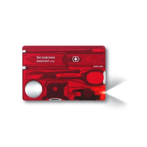 Мультитул Victorinox SwissCard Lite Transparent Red Blister (0.7300.TB1)