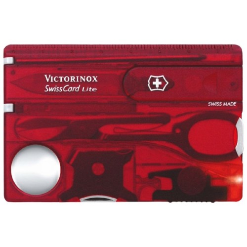 Мультитул Victorinox SwissCard Lite Transparent Red Blister (0.7300.TB1)