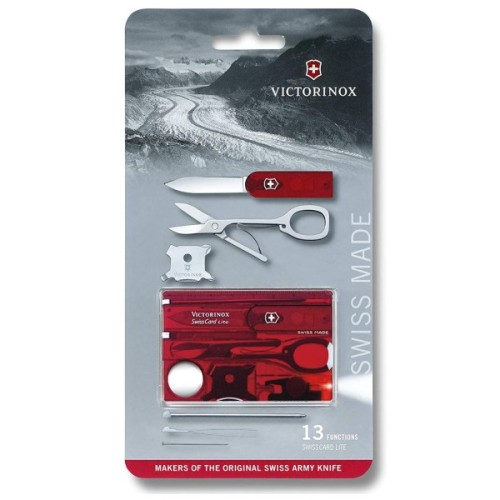 Мультитул Victorinox SwissCard Lite Transparent Red Blister (0.7300.TB1)