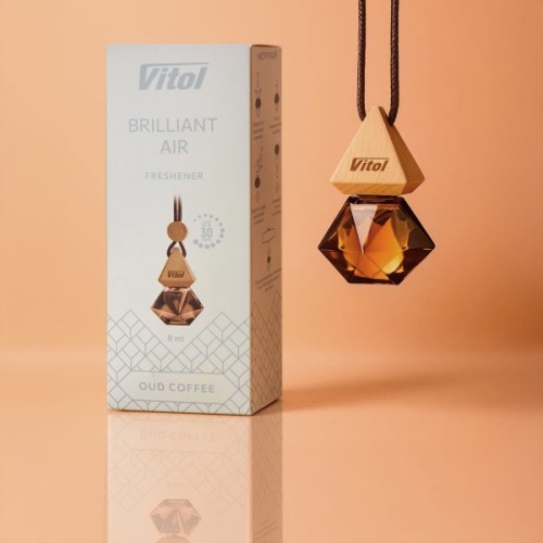 Ароматизатор для автомобіля VITOL Brilliant Air Oud Coffee 8мл (VBA03)