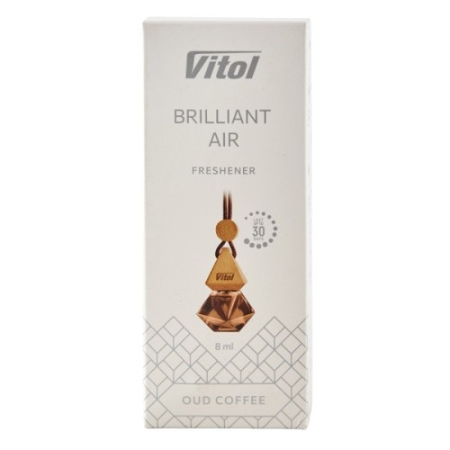 Ароматизатор для автомобіля VITOL Brilliant Air Oud Coffee 8мл (VBA03)