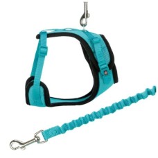 Шлея для котів Trixie Y-Harness 39-60 см/10 мм бірюзова (4057589418906)