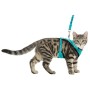 Шлея для котів Trixie Y-Harness 39-60 см/10 мм бірюзова (4057589418906)