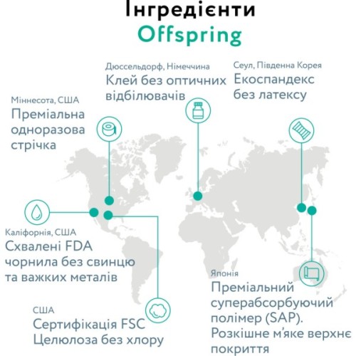 Підгузки Offspring трусики Розмір L (9-14 кг) 36 шт, Ліс (9355465009091) (DP-OI-FAP-L36P-FRT)