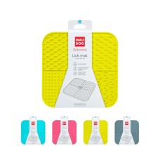 Універсальний посуд для тварин WAUDOG Silicone Килимок для злизування 19х19х1 см жовтий (23528)