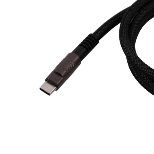 Дата кабель USB-C + USB A to USB-C 1.0m Double-Sleeved Geek black Keychron (CAB21_KEYCHRON)