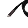 Дата кабель USB-C + USB A to USB-C 1.0m Double-Sleeved Geek black Keychron (CAB21_KEYCHRON)