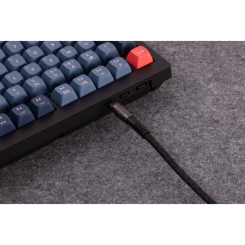 Дата кабель USB-C + USB A to USB-C 1.0m Double-Sleeved Geek black Keychron (CAB21_KEYCHRON)