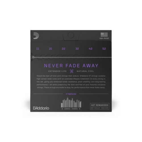 Струни для гітари D'Addario XT 80/20 Bronze Custom Light (11-52) (XTABR1152)