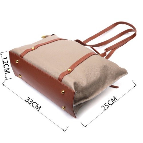 Сумка Vintage Жіноча з натуральної шкіри Бежева (22304)