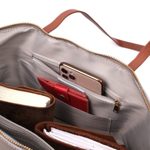 Сумка Vintage Жіноча з натуральної шкіри Бежева (22304)