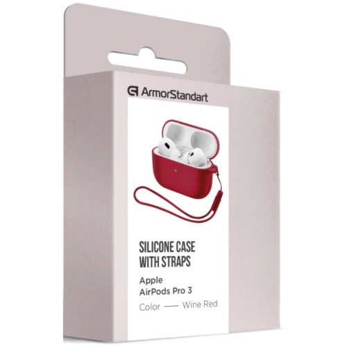 Чохол для навушників Armorstandart Silicone Case для Apple Airpods Pro 3 Wine Red (ARM88302)