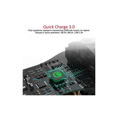 FM модулятор Promate SmarTune 2+ BLUETOOTH 5.0 USB QC 3.0 AUX/SD/USB BLACK (smartune-2+.black)