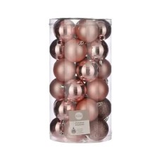 Ялинкова іграшка House Of Seasons Пластик 30 шт D6 см Кульки світло-рожеві (8718861796964)