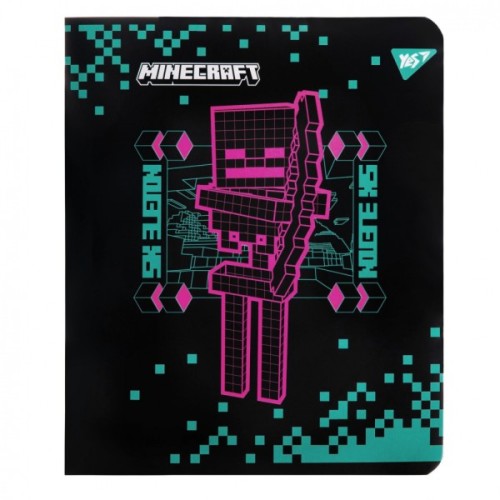 Зошит Yes Minecraft. Black 12 аркушів клітинка (767495)