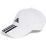 Кепка Adidas 3-Stripes New Logo Baseball JE5652 білий OSFW 54-56 см (4067902592770)