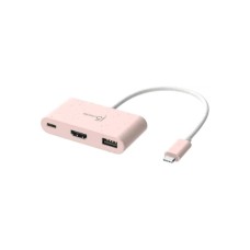Концентратор J5create USB-C 3-in-1 1xHDMI + 1xUSB 3.2 + 1xUSB-C PD100W pink (JCA379ER-N)