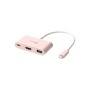 Концентратор J5create USB-C 3-in-1 1xHDMI + 1xUSB 3.2 + 1xUSB-C PD100W pink (JCA379ER-N)