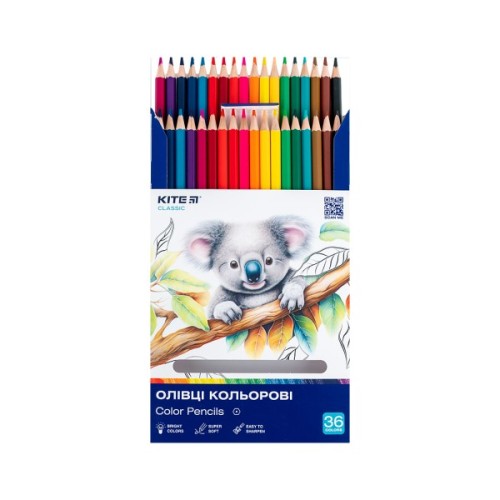 Олівці кольорові Kite Classic 36 кольорів (K-057)