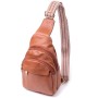 Сумка Vintage Жіноча через плече з отвором для навушників з екошкіри Руда (22789)