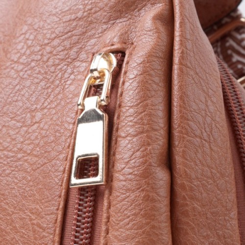 Сумка Vintage Жіноча через плече з отвором для навушників з екошкіри Руда (22789)