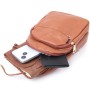 Сумка Vintage Жіноча через плече з отвором для навушників з екошкіри Руда (22789)