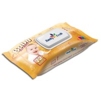 Дитячі вологі серветки Handy Fresh яблуко, клапан, 72 шт (4820237500205)