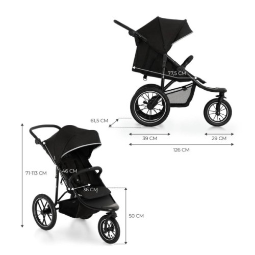 Коляска Kinderkraft Helsi 2 Black (KSHELS02BLK0000) (5902533926046)