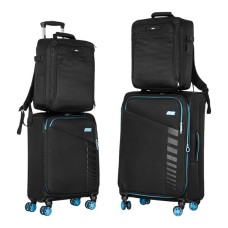 Набір валіз 2E Trek (M+S), чорні (2E-SPE-TREK-SET4-BK)