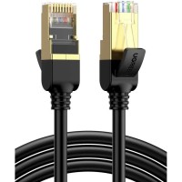 Патч-корд 1м, F/FTP cat 7 RJ-45 black Ugreen (U_11268)