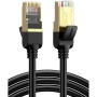 Патч-корд 1м, F/FTP cat 7 RJ-45 black Ugreen (U_11268)