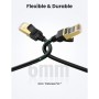 Патч-корд 1м, F/FTP cat 7 RJ-45 black Ugreen (U_11268)