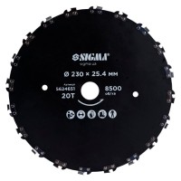 Ніж для тримера Sigma 230x25.4мм 20Т ланцюговий (5624651)