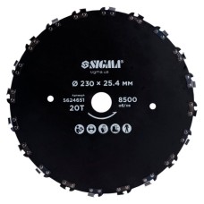 Ніж для тримера Sigma 230x25.4мм 20Т ланцюговий (5624651)