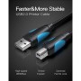 Кабель для принтера USB 2.0 AM/BM 2.0m black Vention (VAS-A16-B200)