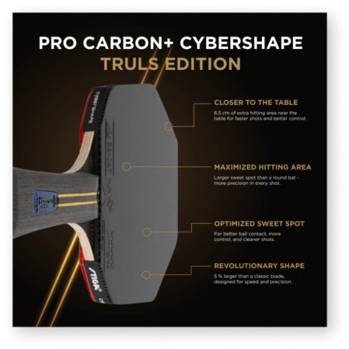 Ракетка для настільного тенісу Stiga Pro Carbon Plus Cybershape Truls Edition 5 Star FL (1215-1306-35) (932354)