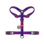 Шлея для собак WAUDOG Nylon Mono анатомічна H-подібна з QR паспортом, пластиковий фастекс, XL фіолетова (54599)