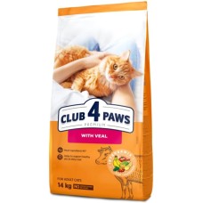 Сухий корм для кішок Club 4 Paws Преміум. З телятиною 14 кг (4820083909207)
